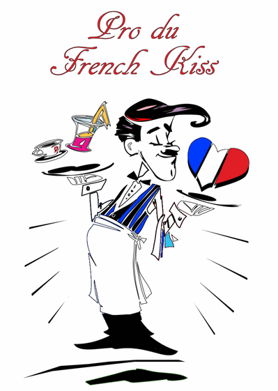 Carte Saint valentin avec le pro du french kiss Carte Saint Valentin humour