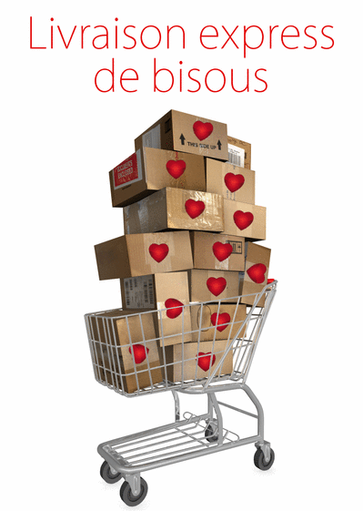 Carte Livraison de bisous Carte Saint Valentin humour