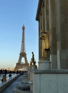 Carte La tour Eiffel vue du Trocadero Carte postale de Paris