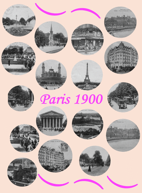 Carte Paris en 1900 Carte postale de Paris