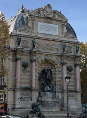 Carte Fontaine Saint Michel Carte postale de Paris