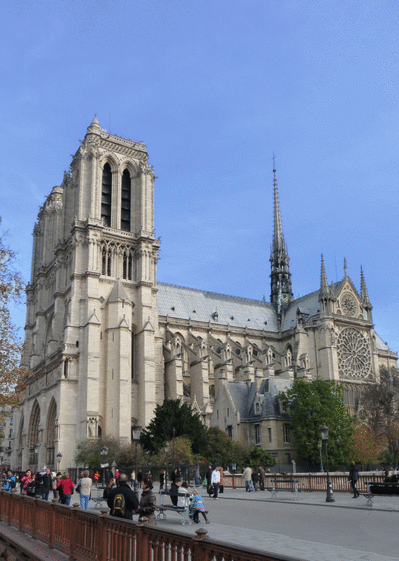 Carte Notre Dame de Paris vue du pont au double Carte postale de Paris