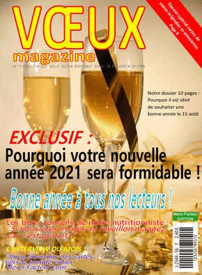 Carte Voeux magazine 2021 Carte de voeux 2021 couverture de magazine
