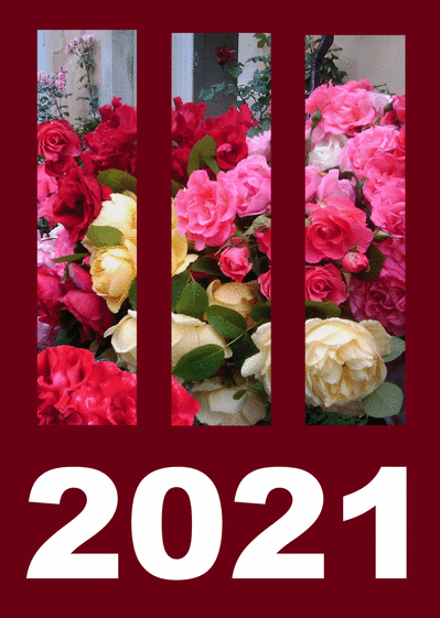 Carte de voeux 2021 avec des fleurs Carte de voeux 2021 avec des fleurs