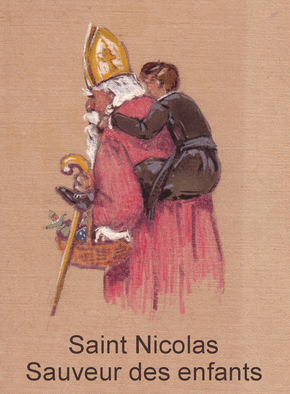 Carte Saint Nicolas Sauveur des enfants Carte ancienne Saint Nicolas