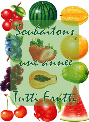 Carte Une année Tutti Frutti Carte de voeux originale pour 2024