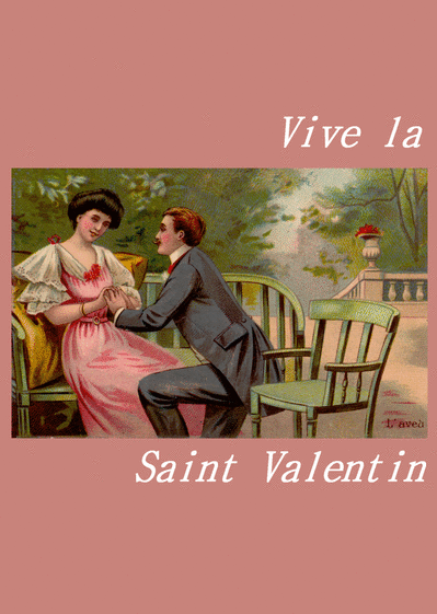 Carte  ancienne vive la st valentin Carte ancienne Saint Valentin