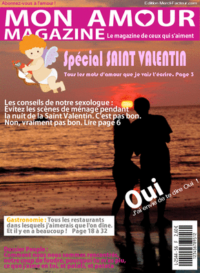 Carte Mon amour magazine Carte St Valentin originale