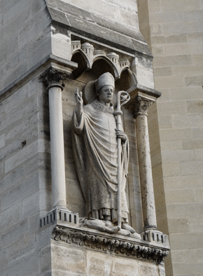 Carte Statut Notre Dame de Paris Carte postale de Paris
