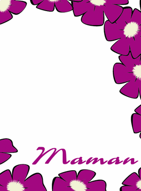 Carte Fete des meres violettes Carte bonne fête maman personnalisée