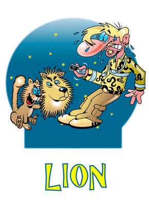Carte Le signe du lion Carte humour horoscope