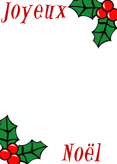 Carte Joyeux Noel Houx Carte noël personnalisée