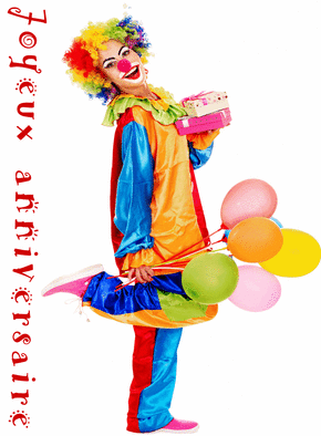 Carte Le clown d'anniversaire Carte anniversaire enfant