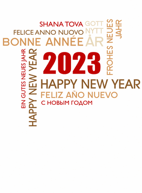 Carte de voeux 20212en plusieurs langues Carte de voeux entreprise personnalisable 2022