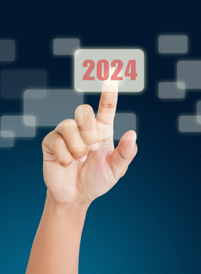Carte  de voeux 2024 high tech Carte de voeux entreprise informatique 2024