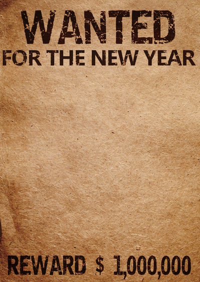 Carte Wanted for the new year Carte de voeux personnalisable 2021