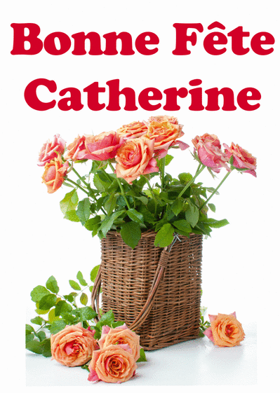 Carte Bonne fête catherine avec un bouquet Carte sainte Catherine