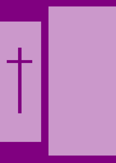 Carte Une croix sur un fond violet Carte condoléances personnalisée
