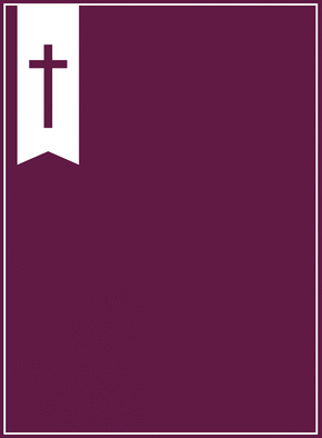 Carte Une simple croix sur un fond violet Faire-part de décès
