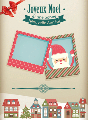 Carte La photo du père Noël Carte de Noël enfant