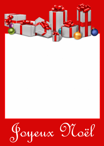 Carte Des cadeaux de Noël sur un fond rouge Carte noël personnalisée