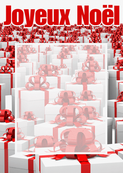 Carte Plein de cadeau pour un noël personnalisé Carte noël personnalisée