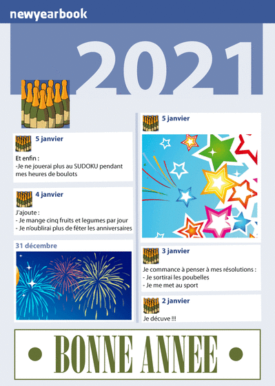 Carte Le Facebook de la nouvelle année 2021 Carte de voeux humour 2021