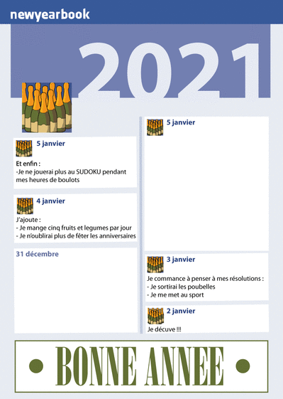 Carte Le facebook personnalisable de la nouvelle année 2021 Carte de voeux personnalisable 2021