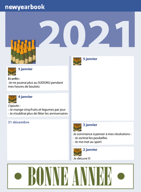 Carte Le facebook personnalisable de la nouvelle année 2021 Carte de voeux personnalisable 2021