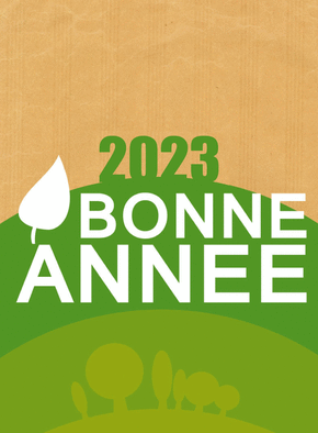 Carte Une bonne année 2023 verte Carte de voeux Nature 2023