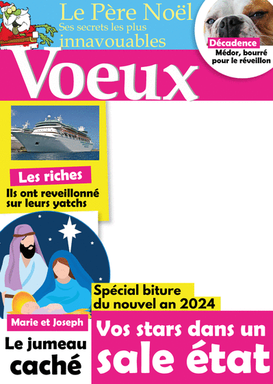 Carte Couverture de magazine people personnalisable Carte de voeux personnalisable 2021