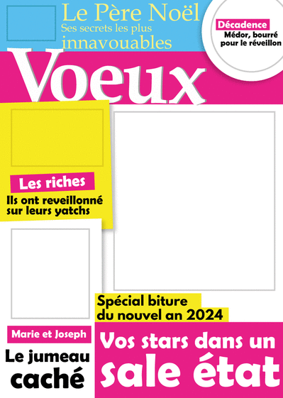 Carte Voeux le magazine people Carte de voeux 2021 couverture de magazine