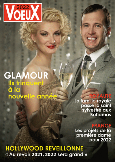 Carte Voeux 2021 magazine glamour Carte de voeux 2022 couverture de magazine