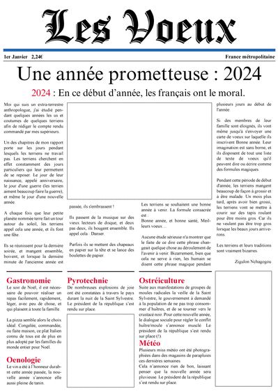 Carte Les voeux une année prometteuse Carte de voeux 2021 couverture de magazine