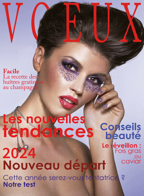 Carte Magazine des voeux féminins Carte de voeux 2023 couverture de magazine