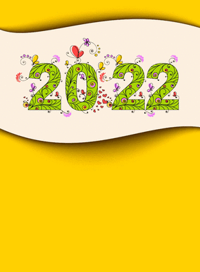 Carte Meilleurs voeux 2022 année en fleurs Carte de voeux 2022 