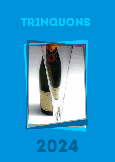 Carte Coupe de champagne et bouteille Carte de voeux et champagne en 2022