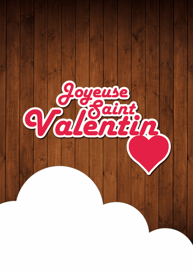 Carte Nuage joyeuse Saint Valentin Carte saint valentin