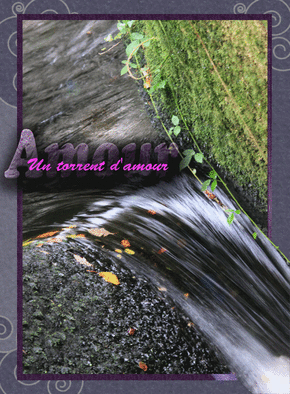 Carte Un torrent d'amour Carte St Valentin bio