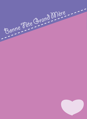 Carte Bonne fête mamie fond rose Carte personnalisée fête des mamies