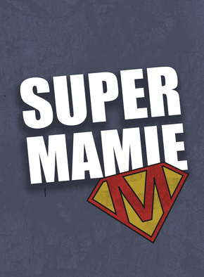 Carte Le M de Super Mamie Carte fête des grand-mères humour