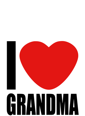Carte I love grandma personnalisable Carte personnalisée fête des mamies