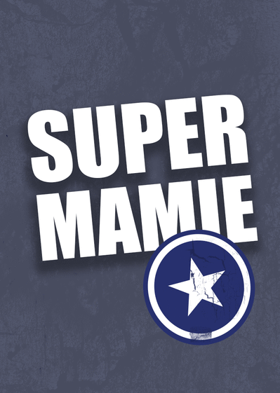 Carte Super mamie Captain America Carte fête des grand-mères humour