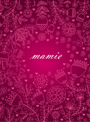 Carte Mamie et des fleurs roses Carte fête des grand-mères