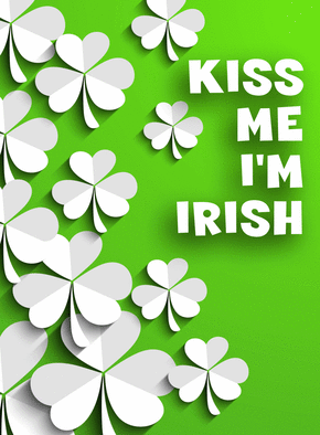 Carte Kiss me I'm Irish Carte Saint Patrick
