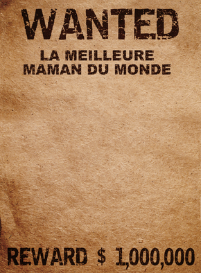 Carte Wanted la meilleure maman Carte bonne fête maman personnalisée