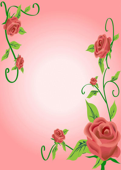 Carte Des rose qui encadrent la Carte bonne fête maman personnalisée