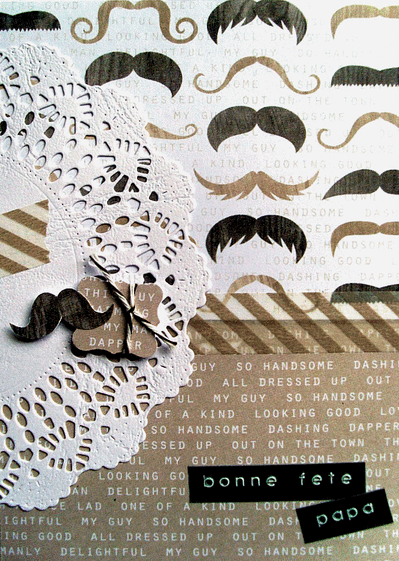 Carte Scrapbooking de moustages Carte de fête des pères