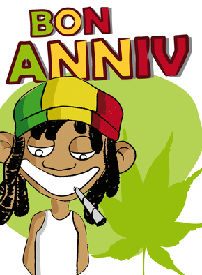 Carte Bon anniversaire reggae Carte d'anniversaire musicale