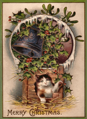 Carte Merry Christmas sous le houx Carte de Noël en plusieurs langues